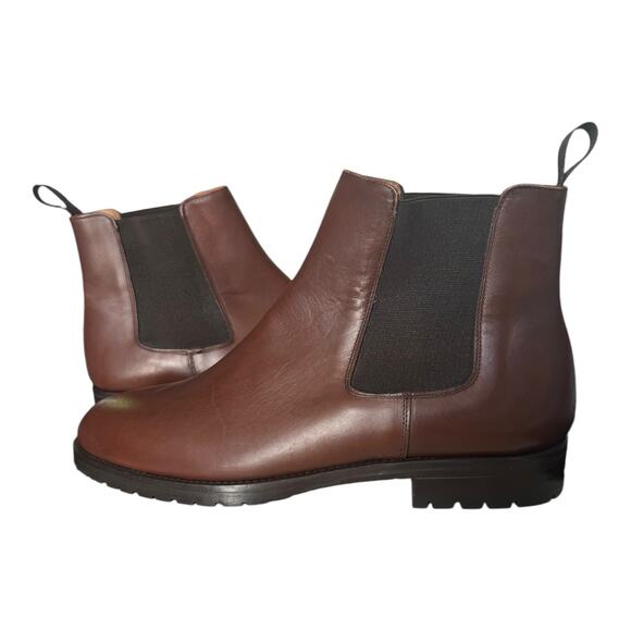 Qüero handmade Spanish Chelsea leather brown boots size 9 - Picture 2 of 12